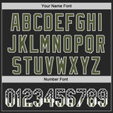 Custom Black USA Flag Camo White-Olive Gradient Digital Camouflage Stars & Stripes Two Tone Authentic Baseball Jersey