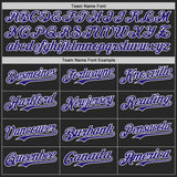 Custom Black USA Flag Camo White-Dark Purple Gradient Digital Camouflage Stars & Stripes Two Tone Authentic Baseball Jersey
