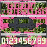 Custom Pink White Neon Green-Black Authentic Mushroom Cloud Shark Rocket Crackle Texture 3D Pattern Football Jersey