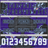 Custom Purple White Light Blue-Black Authentic Mushroom Cloud Shark Rocket Crackle Texture 3D Pattern Football Jersey