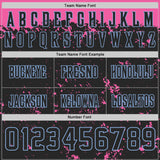Custom Black Pink-Light Blue Authentic Paint Splatter Speckle Football Jersey
