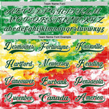 Custom Tie Dye Green White Yellow-Red Watercolor Cloud Splatter Hockey Lace Neck Jersey