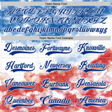 Custom Tie Dye Royal White Yellow-Red Watercolor Cloud Splatter Hockey Lace Neck Jersey
