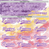 Custom Tie Dye Medium Purple White Yellow-Light Pink Watercolor Cloud Splatter Hockey Lace Neck Jersey