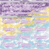 Custom Tie Dye Light Purple White Yellow-Ice Blue Watercolor Cloud Splatter Hockey Lace Neck Jersey