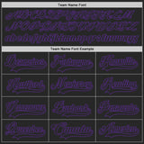 Custom Black Camo-Purple Digital Camouflage Accent Hockey Lace Neck Jersey