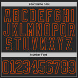 Custom Black Camo-Orange Digital Camouflage Accent Hockey Lace Neck Jersey
