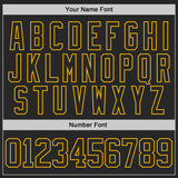Custom Black Camo-Gold Digital Camouflage Accent Hockey Lace Neck Jersey