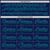 Custom Navy Camo-Teal Digital Camouflage Accent Hockey Lace Neck Jersey