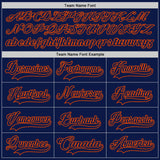 Custom Navy Camo-Orange Digital Camouflage Accent Hockey Lace Neck Jersey