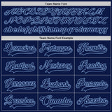 Custom Navy Camo-Light Blue Digital Camouflage Accent Hockey Lace Neck Jersey