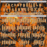 Custom Black Bay Orange-White Halloween Pumpkins Splatter Pullover Sweatshirt Hoodie