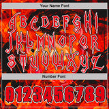 Custom Black Fire Red-White Halloween Flaming Pumpkins Pullover Sweatshirt Hoodie