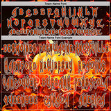 Custom Black Orange-White Halloween Flaming Pumpkins Pullover Sweatshirt Hoodie