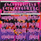 Custom Black Hot Pink Purple-White Spooky Halloween Pumpkins Splatter Pullover Sweatshirt Hoodie