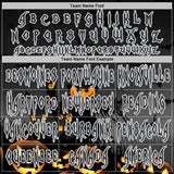 Custom Black Gray-White Spooky Halloween Pumpkins Pullover Sweatshirt Hoodie