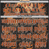 Custom Black Orange-White Spooky Halloween Pumpkins Pullover Sweatshirt Hoodie