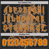 Custom Black Bay Orange-White Spooky Halloween Spider Web Ande Pumpkin Pullover Sweatshirt Hoodie