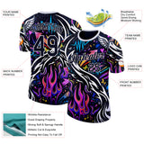 Custom Black-White Bowling Graffiti Performance T-Shirt