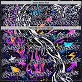 Custom Black-White Bowling Graffiti Performance T-Shirt