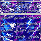 Custom Purple Blue-White Bowling Lightning Performance T-Shirt