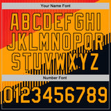 Custom Orange Yellow-Black Bowling Geometric Performance T-Shirt