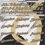 Custom White Vegas Gold-Black Bowling Polka Dot Performance T-Shirt