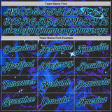Custom Purple Black Blue-Lakes Blue Bowling Liquid Performance T-Shirt
