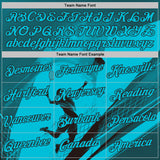 Custom Lakes Blue-Black Badminton Performance T-Shirt