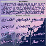 Custom Light Purple-Navy Mountain Climbing Performance T-Shirt