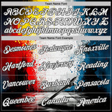 Custom White Blue Red-Black Skateboard Splash Ink Performance T-Shirt