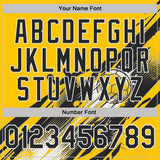 Custom Yellow Black-White Handball Performance T-Shirt