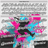 Custom White Blue Pink-Black Parkour Streetwear Graffiti Performance T-Shirt