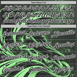 Custom Green Black-White Inline Skating Performance T-Shirt