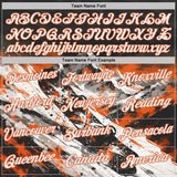 Custom Black White-Orange Skiing Performance T-Shirt