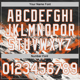 Custom Black White-Orange Skiing Performance T-Shirt