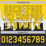 Custom Stitched Yellow Black-White Color Block Dripping Paint Pullover Sweatshirt Hoodie