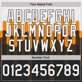 Custom Stitched White Bay Orange-Black Color Block Split Dripping Paint Pullover Sweatshirt Hoodie