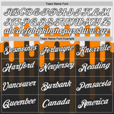 Custom Stitched White Bay Orange-Black Color Block Split Dripping Paint Pullover Sweatshirt Hoodie