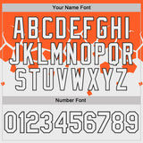 Custom Stitched Orange White-Black Color Block Geometric Split Honeycomb Hexagon Pullover Sweatshirt Hoodie