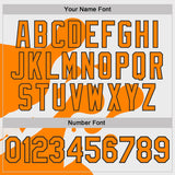 Custom Stitched Bay Orange White-Black Color Block Fluid Splatter Pullover Sweatshirt Hoodie