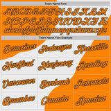 Custom Stitched Bay Orange White-Black Color Block Geometric Split Pullover Sweatshirt Hoodie