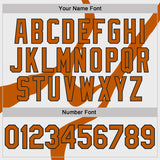 Custom Stitched Texas Orange White-Black Color Block Liquid Wave Pullover Sweatshirt Hoodie