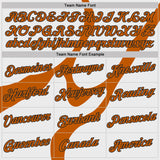 Custom Stitched Texas Orange White-Black Color Block Liquid Wave Pullover Sweatshirt Hoodie