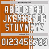 Custom Stitched Texas Orange White-Black Color Block Split Speed Stripes Pullover Sweatshirt Hoodie