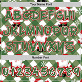 Custom Aurora Green White-Red Christmas Santa Claus Plaid Snowflakes Pullover Sweatshirt Hoodie