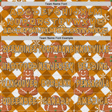 Custom Texas Orange White-Black Christmas Gingerbread Man Plaid Snowflakes Pullover Sweatshirt Hoodie
