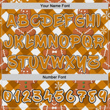 Custom Texas Orange White-Black Christmas Gingerbread Man Plaid Snowflakes Pullover Sweatshirt Hoodie