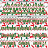 Custom White Grass Green-Fire Red Christmas Tree Fair Isle Reindeer Pullover Sweatshirt Hoodie