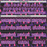 Custom Black Purple Pink-White Christmas Tree Fair Isle Reindeer Pullover Sweatshirt Hoodie